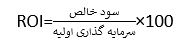محاسبه بازگشت سرمایه